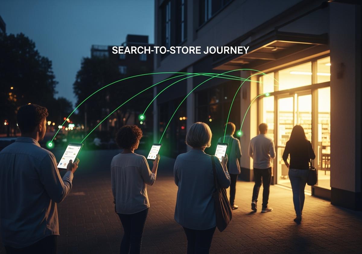 Cafe interior with customers